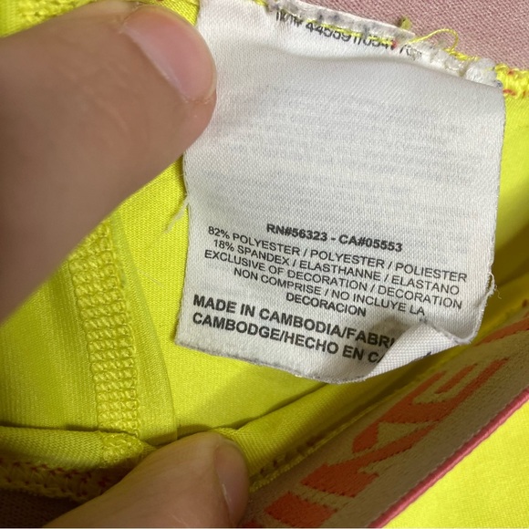 Nike Pro Combat Dri-fit compression shorts yellow pink white womens size medium - Picture 5 of 7